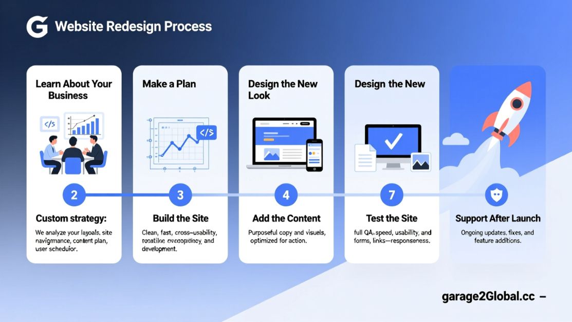 website redesign with garage2global
